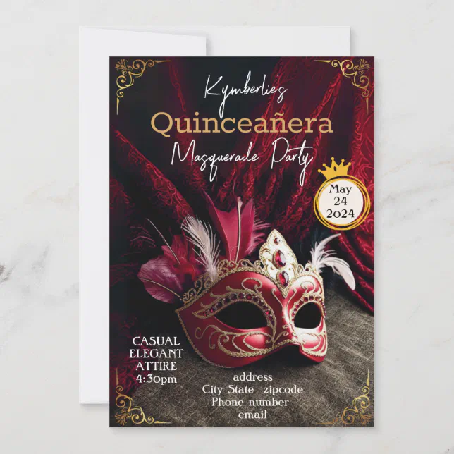 Masquerade Invitation | Zazzle