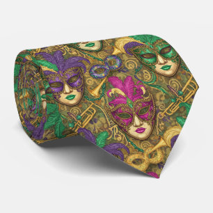 Masquerade Majesty Mardi Gras Neck Tie