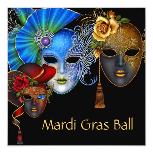 Mardi Gras Ball Invitations 1