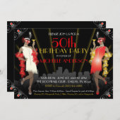 Masquerade Mardi Gras Birthday Inivtation Invitation (Front/Back)