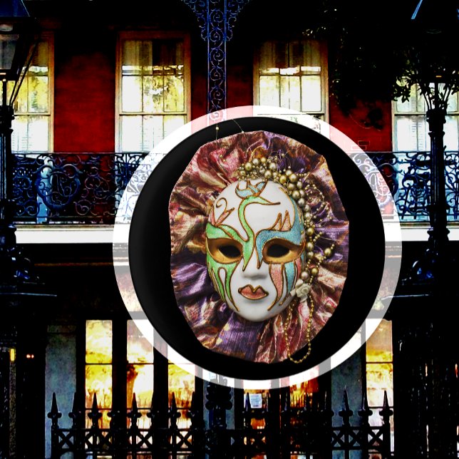 Masquerade, Mardi Gras, Carnival Mask Button (Creator Uploaded)