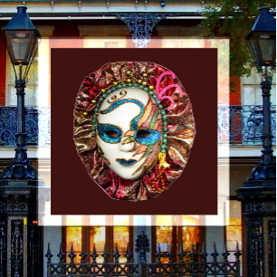 Masquerade, Mardi Gras, Carnival Mask Magnet