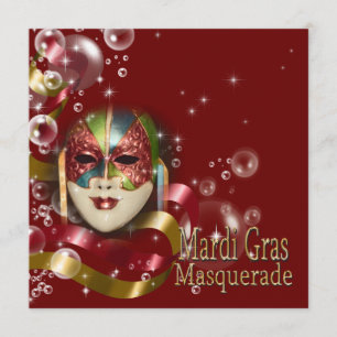 Masquerade mardi gras mask PERSONALIZE Invitation