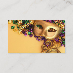 Masquerade Marti Gras Mask Business Card