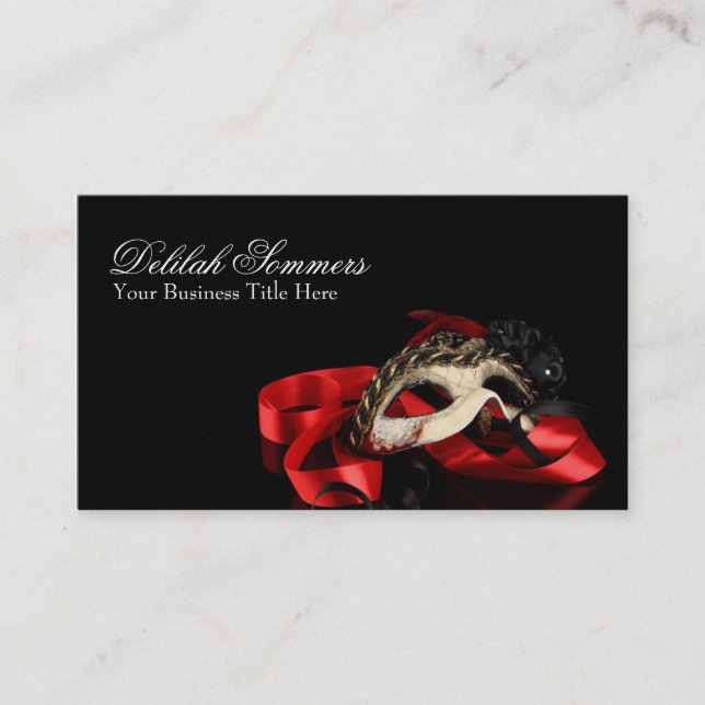 Masquerade Mask Business Card (Front)