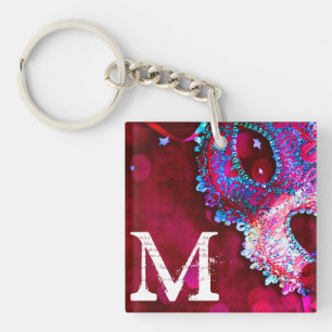 Masquerade Mask Costume Halloween Mardi Key Chain