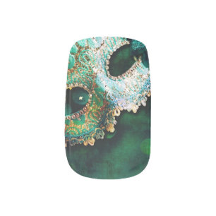 Masquerade Mask Costume Nail Art Manicure Stickers