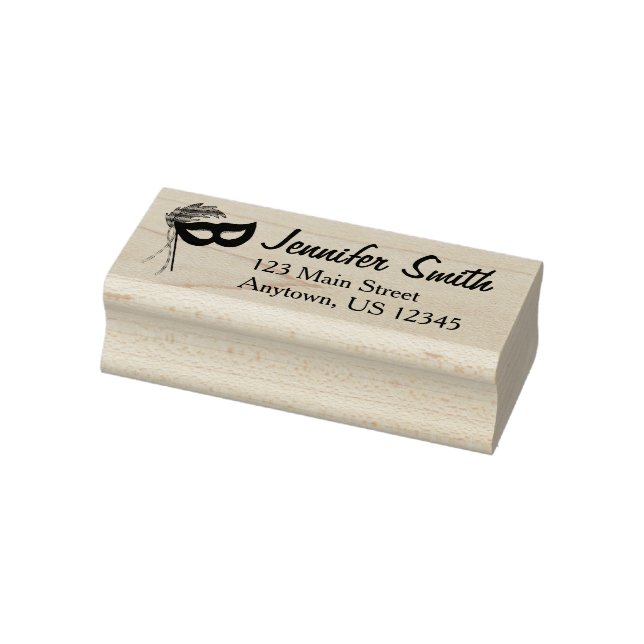 Masquerade Mask Drama Club Theatre Theater Address Rubber Stamp (Stamp)