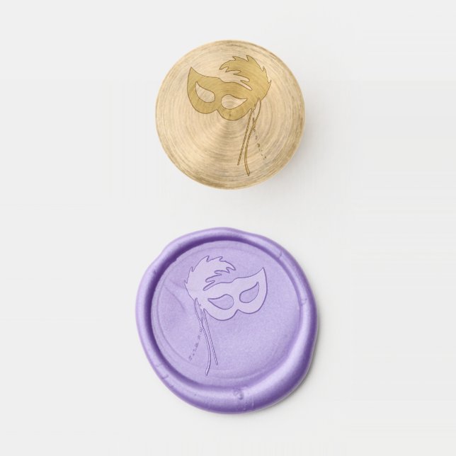 Masquerade Mask NOLA Mardi Gras Drama Club Wax Seal Stamp (Stamped)