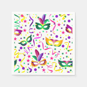 Masquerade Mask Paper Napkins, Elegant Party Napkins