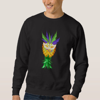 Masquerade Mask Swinger Upside Down Pineapple Sweatshirt