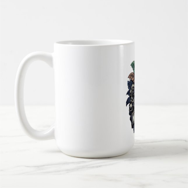 Masquerade Mask T-Shirt, Symmetrical Filigree Prem Coffee Mug (Left)
