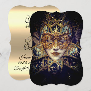 Masquerade mask Victorian elegant gothic Invitation