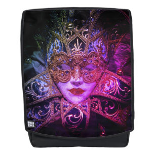 Masquerade mask Victorian elegant gothic pink blac Backpack