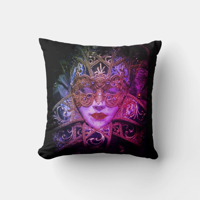 Masquerade mask Victorian elegant gothic Throw Pillow (Front)