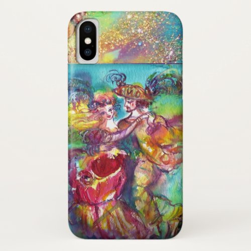 MASQUERADE NIGHT  CARNIVAL DANCE MONOGRAM iPhone X CASE