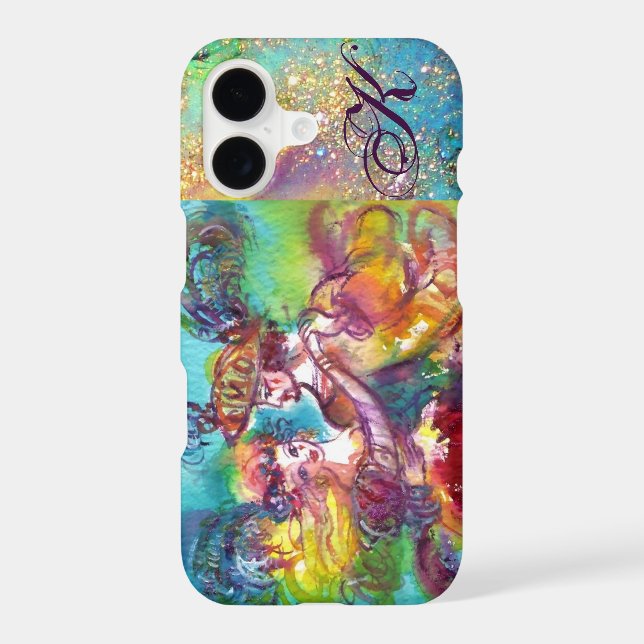 MASQUERADE NIGHT / CARNIVAL DANCE MONOGRAM IPHONE CASE (Back)