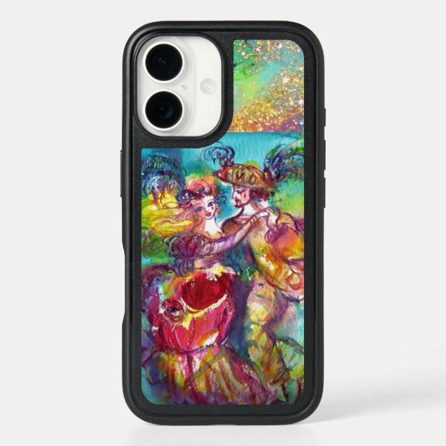 MASQUERADE NIGHT / CARNIVAL DANCE MONOGRAM  OTTERBOX iPhone CASE (Back)