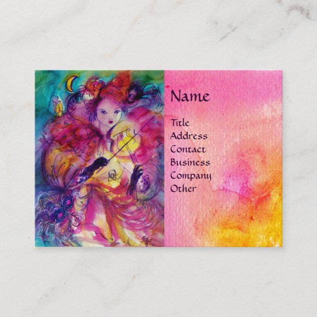 MASQUERADE NIGHT Music,Decor,Theater Artist Business Card (Front)