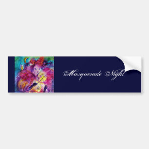 MASQUERADE NIGHT / Venetian Carnival Bumper Sticker
