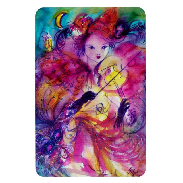 MASQUERADE NIGHT / Venetian Carnival Magnet (Vertical)