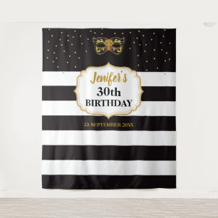 Masquerade Party Birthday Party Tapestry Backdrop