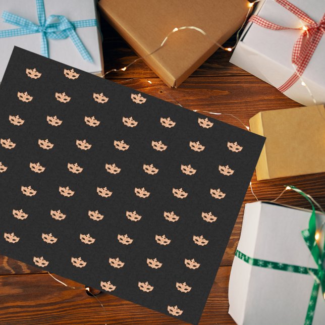 Masquerade party black gold mask tissue paper (Creator Uploaded)