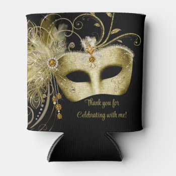 Masquerade Party Can Cooler by Pure_Elegance at Zazzle
