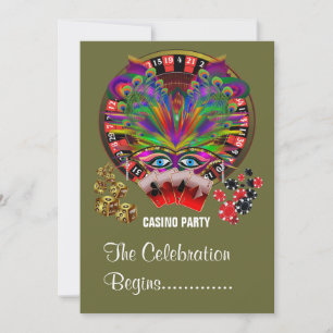 Masquerade Party Casino Invitation