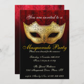 Masquerade Party Celebration Fancy Invitation (Front/Back)