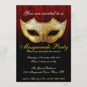 Masquerade Party Celebration Fancy Invitation