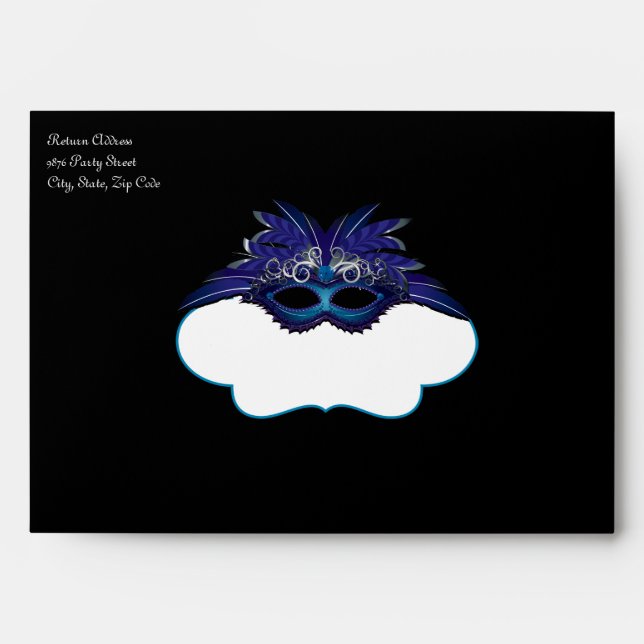 Masquerade Party Envelope: A7 Greeting Card Envelope (Front)