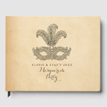 Masquerade Party Guest Book