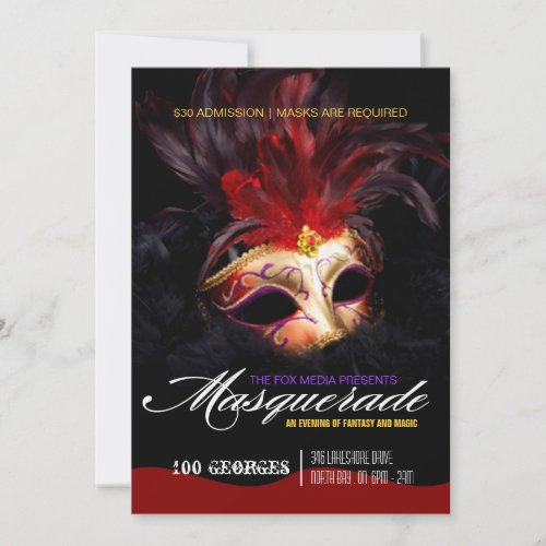 Masquerade Party Invitation