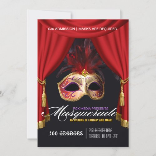 Masquerade Party Invitation