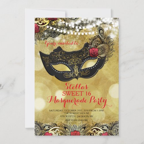 MASQUERADE PARTY INVITATION