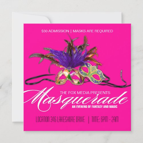 Masquerade Party Invitation