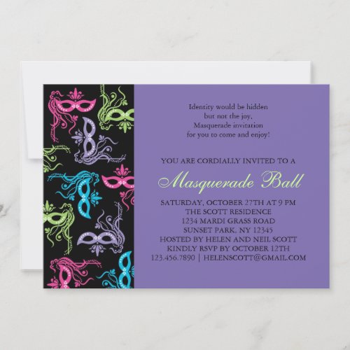 Masquerade Party Invitation