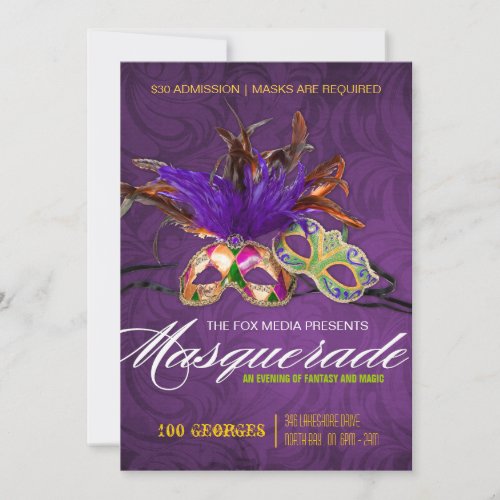 Masquerade Party Invitation