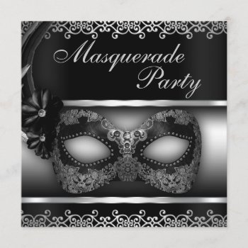 Masquerade Party Invite by TreasureTheMoments at Zazzle
