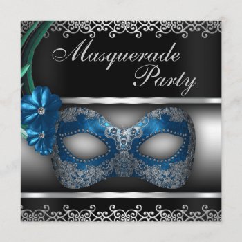 Masquerade Party Invite by TreasureTheMoments at Zazzle