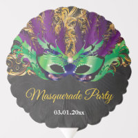 Masquerade Party Magical Night Green Purple Gold B