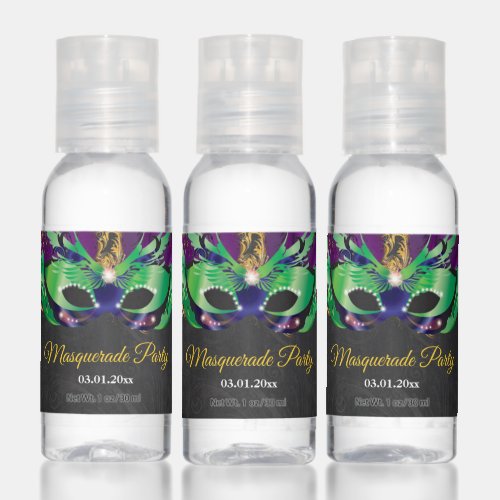 Masquerade Party Magical Night Green Purple Gold Hand Sanitizer