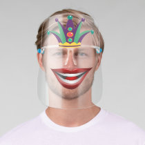 Masquerade Party  Mardi gras Funny Humor Joker Face Shield