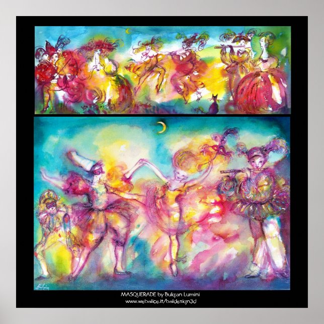 MASQUERADE PARTY,Mardi Gras Masks,Dance,Music Poster (Front)
