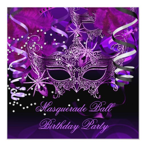 Purple Masquerade Invitations 6