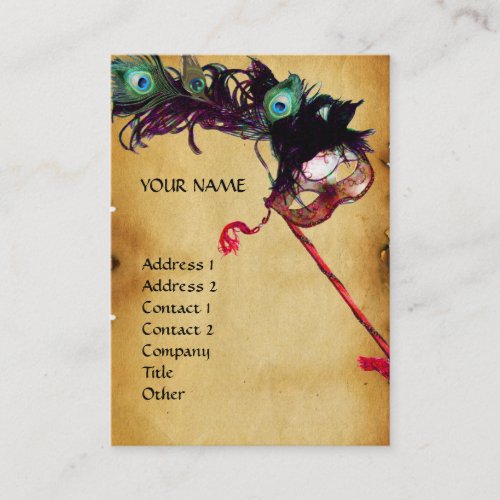 MASQUERADE PARTY parchment Business Card