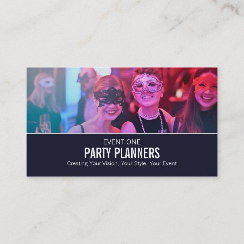 Masquerade Party Party Event Planner Business Card