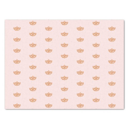 Masquerade party rose gold mask tissue paper