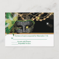 Masquerade Party RSVP Insert Cards